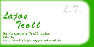lajos troll business card